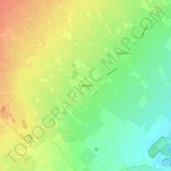 Mappa topografica Leeston, altitudine, rilievo