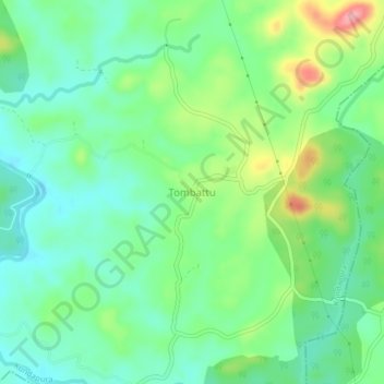 Mappa topografica Tombattu, altitudine, rilievo