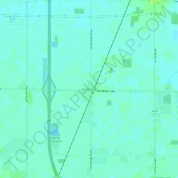 Mappa topografica Dunbridge, altitudine, rilievo