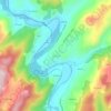 Mappa topografica Grullos, altitudine, rilievo