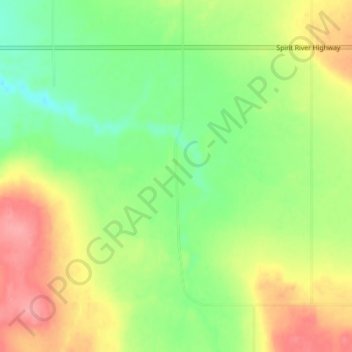 Mappa topografica Gordondale, altitudine, rilievo