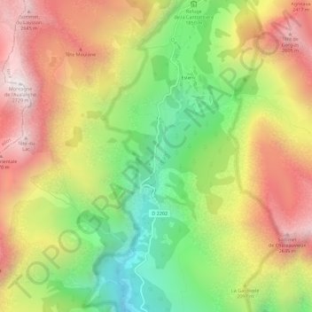Mappa topografica Saint-Sauveur, altitudine, rilievo