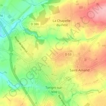 Mappa topografica La Coudraie, altitudine, rilievo