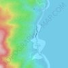 Mappa topografica Sierra Madre Mountatin Range, altitudine, rilievo