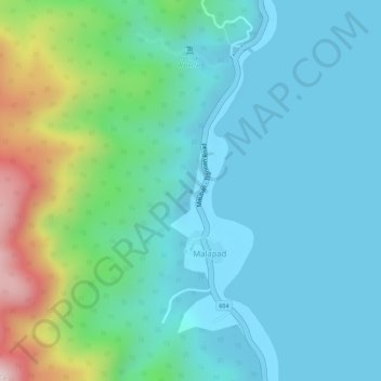 Mappa topografica Sierra Madre Mountatin Range, altitudine, rilievo