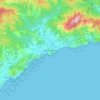 Mappa topografica Lloret de Mar, altitudine, rilievo