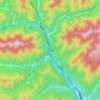 Mappa topografica 营盘镇, altitudine, rilievo