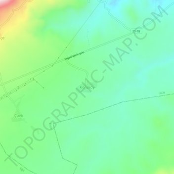 Mappa topografica Koruköy, altitudine, rilievo