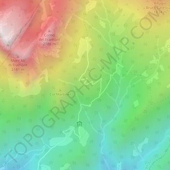 Mappa topografica Nele, altitudine, rilievo