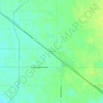 Mappa topografica Ballico, altitudine, rilievo