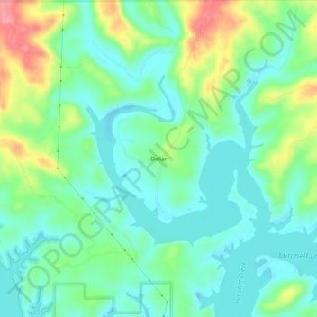 Mappa topografica Dollar, altitudine, rilievo