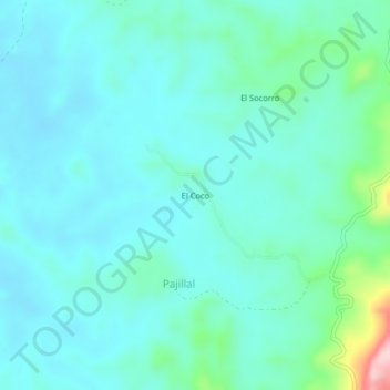 Mappa topografica El Coco, altitudine, rilievo