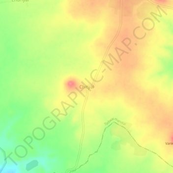 Mappa topografica Chityal, altitudine, rilievo