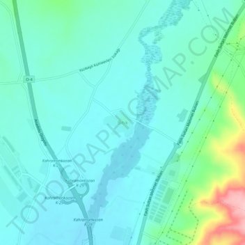 Mappa topografica Bitik, altitudine, rilievo