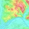 Mappa topografica Gau, altitudine, rilievo