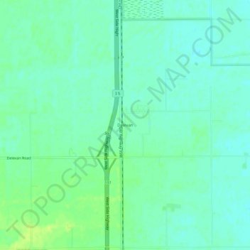 Mappa topografica Delevan, altitudine, rilievo