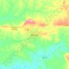 Mappa topografica Malanje, altitudine, rilievo
