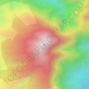 Mappa topografica Mount Piapayungan, altitudine, rilievo