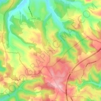 Mappa topografica Lamostonie, altitudine, rilievo