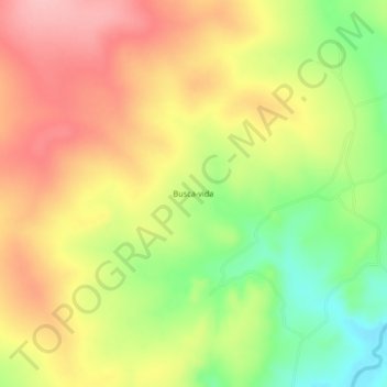 Mappa topografica Busca-vida, altitudine, rilievo