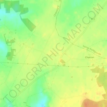 Mappa topografica Charreau Bonneau, altitudine, rilievo