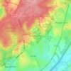Mappa topografica Debden Green, altitudine, rilievo