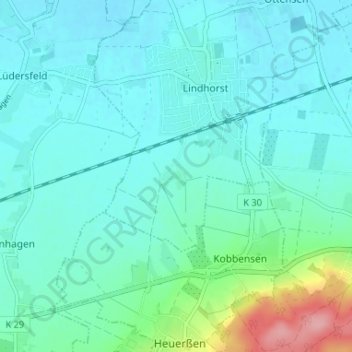 Mappa topografica Schöttlingen, altitudine, rilievo