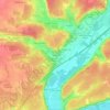 Mappa topografica Pouvray, altitudine, rilievo