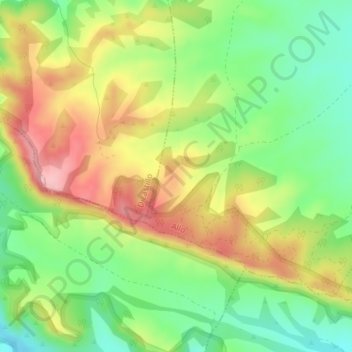 Mappa topografica Altos de Jalisco, altitudine, rilievo
