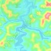 Mappa topografica Roanoke, altitudine, rilievo