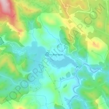 Mappa topografica Bento Rodrigues, altitudine, rilievo