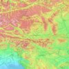 Mappa topografica Klagenfurt Land, altitudine, rilievo