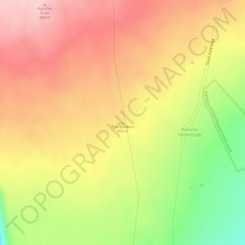 Mappa topografica Puu Kanikani, altitudine, rilievo