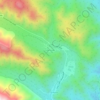 Mappa topografica Lytle Creek, altitudine, rilievo