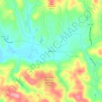 Mappa topografica Salacoa, altitudine, rilievo