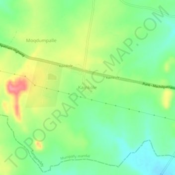 Mappa topografica Kamkole, altitudine, rilievo