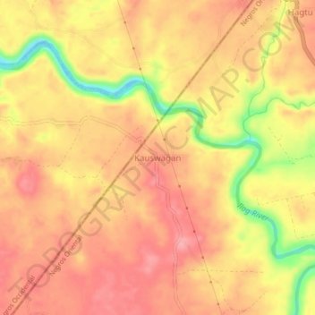 Mappa topografica Kauswagan, altitudine, rilievo