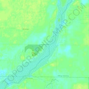 Mappa topografica Lockwood Beach, altitudine, rilievo