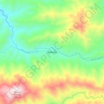 Mappa topografica Boliney, altitudine, rilievo