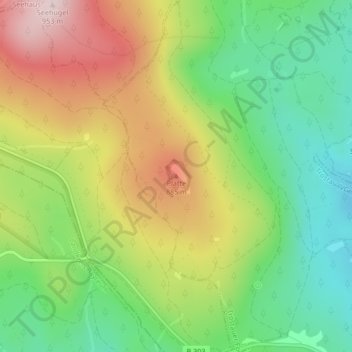 Mappa topografica Platte, altitudine, rilievo