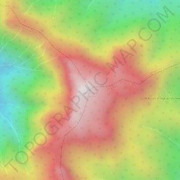 Mappa topografica Vellarimala, altitudine, rilievo