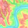 Mappa topografica Fredericktown, altitudine, rilievo
