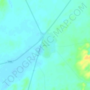 Mappa topografica Phalsund, altitudine, rilievo