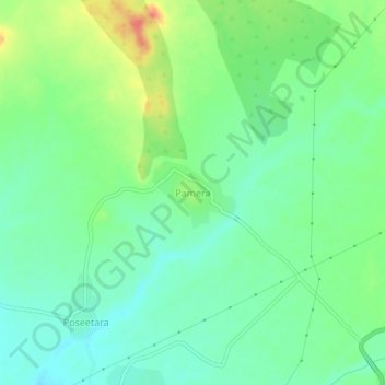 Mappa topografica Pamera, altitudine, rilievo
