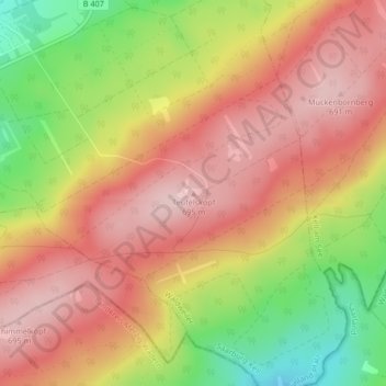 Mappa topografica Teufelskopf, altitudine, rilievo