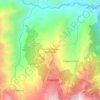 Mappa topografica Barrio población desplazada, altitudine, rilievo