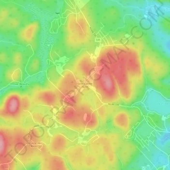 Mappa topografica Saint-Calixte-Nord, altitudine, rilievo