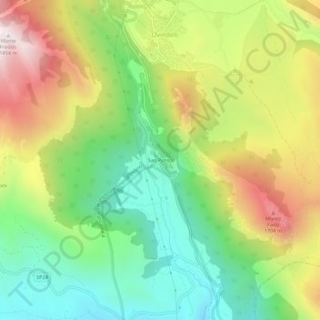 Mappa topografica San Potito, altitudine, rilievo