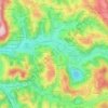 Mappa topografica Vialarels, altitudine, rilievo