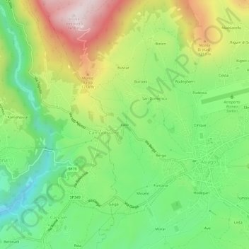 Mappa topografica Valle, altitudine, rilievo